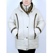 Куртка зимняя комбинированая - КОНТРАСТ (БЕЖ+ШОКОЛАД). M-301-Z#2#15
