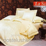Комплект постельного белья шелковый жаккард La scala JP-05 фотография
