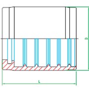 Муфта обжимная для РВД 1-2 SN (SC, ST) без снятия наружного слоя резины OB1+2SN (Собственное производство), все типоразмеры фото