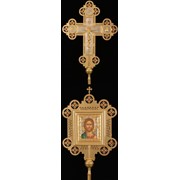 Крест-икона № 2 запрестольная камни без древо