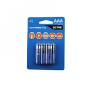 Аккумуляторы Acme Batteries AAA Super Heavy Duty R03P/4pcs (Batteries AAA Super Heavy Duty R03P4pcs)