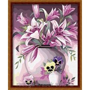 Рисование по цифрам ЛИЛИИ В ВАЗЕ фото