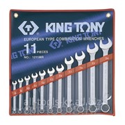 Набор комбинированных ключей, 3/8-3/4, 11 предметов King Tony 1211SR Код: 1211SR