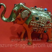 Статуэтка Слона по фен-шуй под золото фотография