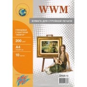 Фотобумага WWM, Fine Art глянцевая 200g, “Жемчужина“, A4*10л. фото