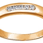Кольцо обручальное золотое с бриллиантами фотография