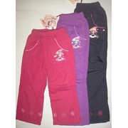Утепленные спортивные брюки на девочек с плащовки B.S.T. 98-128 рр. фото