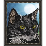 Рисунок на ткани для вышивания бисером “Черный кот“ VKA4333 фото