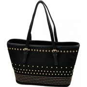 Женская черная сумка с красивой инкрустацией M-99-2065 фото