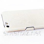 Чехол Hoco for iPhone 5/5S Baron Leather case White (HI-L014W), код 46359 фотография