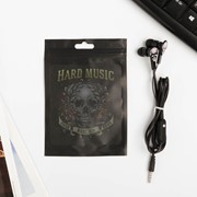 Наушники вакуумные в пакете Hard music, с микрофоном, 10 х 15 см фото