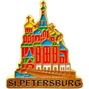 Сувенирная продукция с символикой Санкт-Петербурга АКМ Значок-пин сувенирный “Спас“ эмаль фотография