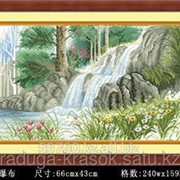 Картина стразами Водопад 66х43 см фотография