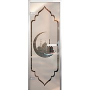 Стеклянная дверь в алюминиевой коробке для хамама  фотография