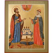 Икона “Святые благоверные Пётр и Феврония“ фото