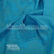 Ткань Батист вышивка ( голубой ) 1272 фотография