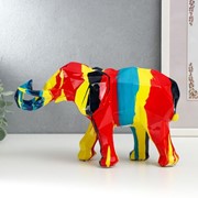Сувенир полистоун “Слон“ подтёки краски 16,5х10х27 см фото