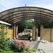 Автомобильные навесы из металла фото