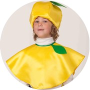 Карнавальный костюм Батик Лимон сатин детский, 30 (110 см) фотография