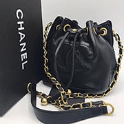 Женская сумка -мешок CHANEL (черная) фото