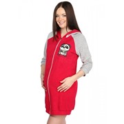 Халат М245 малиновый/меланж для беременных и кормящих фото
