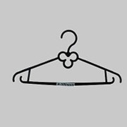 Вешалка плечики для рубашек, футболок и платьев с перекладиной и крючками, вращающаяся пластиковая390 мм, черная. В-105(крут) фото