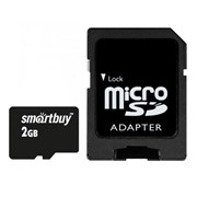 Карта памяти MicroSD 2GB SmartBuy с адаптером SD фото