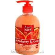Fresh Juice Крем-мыло с рисовым молочком Strawberry & Guava, 460 мл фотография
