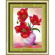 Набор для рисования камнями “Красные тюльпаны“ 80230 фото