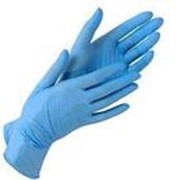 Перчатки смотровые нитриловые нестерильные неопудренные голубые S LR 50/500 фото