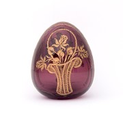 Пасхальное яйцо Корзина роз 6 см фотография