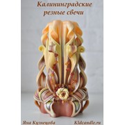 Резная свеча "Балтийский янтарь" 22 см