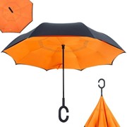 Зонт наоборот оранжевый фото