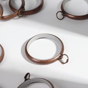 Кольцо для карниза, d = 36/48 мм, 10 шт, цвет бронзовый фото