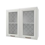 Кухонный модуль ПМ: РДМ Шкаф 2 двери со стеклом 80 см Агава фото