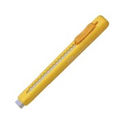 Ластик PENTEL (Япония) Clic Eraser, 117*12*15мм, белый, выдвижной, ПВХ, желтый держатель фото