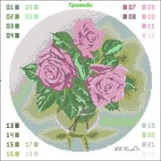 Ткань канва для вышивания Розы БС Солес фото