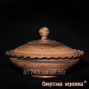 Миска-хвилівка з кришкою Шляхтянська 3л, розмір 33, арт.AD05 фото