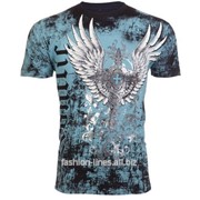 Прикольная футболка Konflic Explain с крестом и крыльями фото