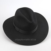 Шляпа федора Stilyga черная из фетра