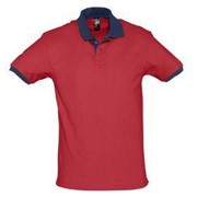 Рубашка поло Prince 190, красная с темно-синим, размер M фото