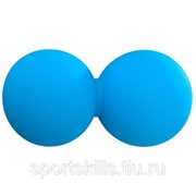 Мячик массажный двойной для йоги INDIGO силикон IN193 12,6*6,3 см Синий фотография