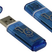 Флешка SmartBuy Glossy USB 2.0 16GB Blue (SB16GBGS-B) фото