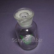 Склянка для реактивов светлое стекло с притёртой пробкой 30 мл (узкое горло) фото