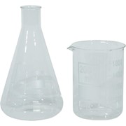 Посуда лабораторная стекляная, колба, стакан, цилиндр