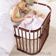 Приставная детская кроватка полукруглая Multi-bed макси! Ясень, Brown! фото