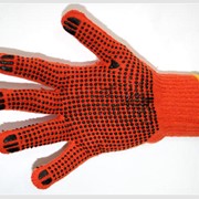 Трикотажные перчатки с ПВХ-точкой (Китай) фото