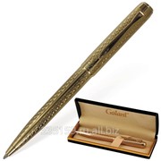 Ручка шариковая Galant GFP007, подарочная, корпус золотистый, золотистые детали, синяя
