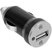 Автомобильный адаптер питания Defender ECA-01 зарядка 1А USB-порт, чёрно-серебристый фотография