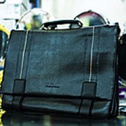 Мужская сумка-портфель CANTLOR 26х37см черная фотография